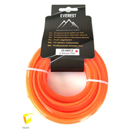 ŻYŁKA TNĄCA KWADRATOWA 2,4mm 15M EVEREST