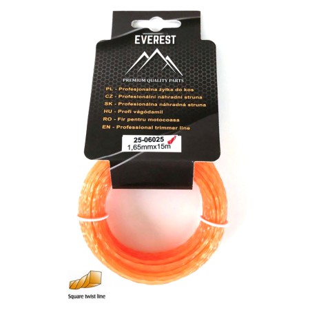 ŻYŁKA TNĄCA TWIST 1,65mm 15M EVEREST