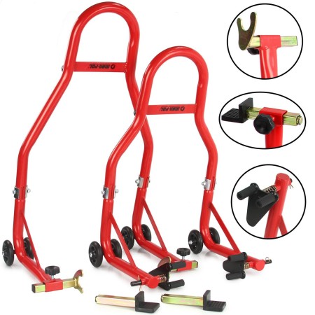 STOJAK MOTOCYKLOWY ZESTAW FRONT-TYŁ  2szt. /MAR-POL