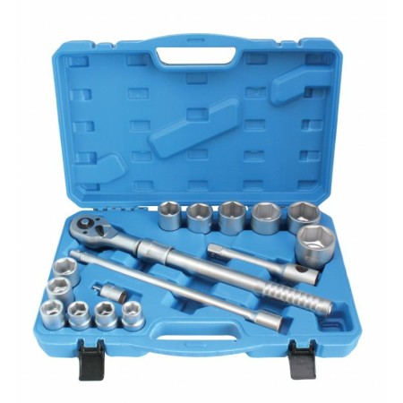 SATRA KOMPLET KLUCZY NASADOWYCH 6-KT Z GRZECHOTKĄ TELESKOPOWĄ 3/4” 16 EL