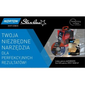 NORTON TARCZA.STARLINE 125mmx1,0/100szt WIADERKO+ŚCIERNICA WŁÓKNINOWA