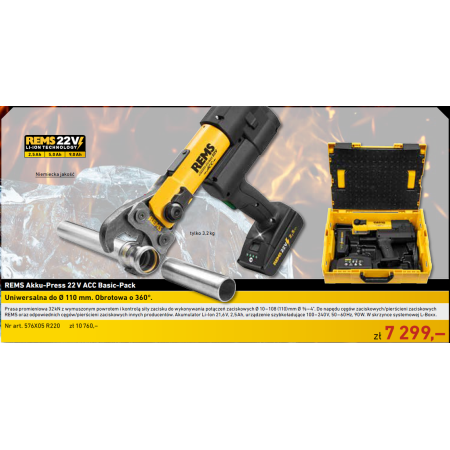 REMS PRASA AKKU-PRESS 22V ACC  BASIC-PACK (578011R220+090446R)