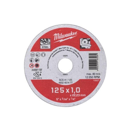 TARCZA DO CIĘCIA METALU 125 x 1,0 x 22,2mm CONTRACTOR