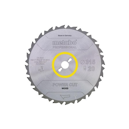 METABO PIŁA TARCZOWA HW/CT 315x30x20z    POWER CUT WOOD PROFESSIONAL