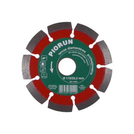 Tarcza diamentowa PIORUN In Corpore do piaskowca i asfaltu