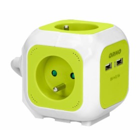 ORNO PRZEDŁ KOSTKA 4x2P+Z 2xUSB