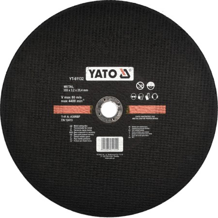 YATO TARCZA DO CIĘCIA MET. 355x3,2x25,4MM