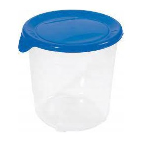CURVER POJMENIK NA ŻYWNOŚĆ "FRESH&GO" OKRĄGŁY 1L   /NIEBIESKI/ TRANSPARENTNY
