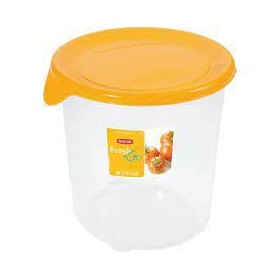 CURVER POJMENIK NA ŻYWNOŚĆ "FRESH&GO" OKRĄGŁY 1L   /ŻÓŁTY/ 
TRANSPARENTNY