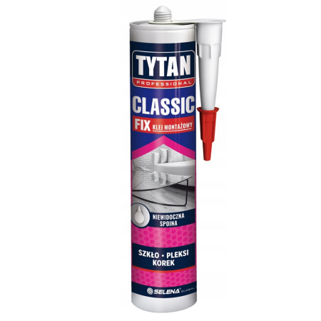 TYTAN KLEJ MONTAŻOWY BEZBARWNY CLASSIC FIX 290ml PROFESSIONAL