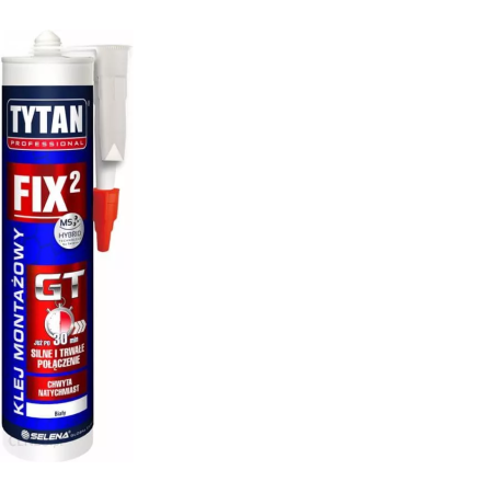 TYTAN KLEJ MONTAŻOWY BIAŁY FIX2 GT 290ml PROFESSIONAL