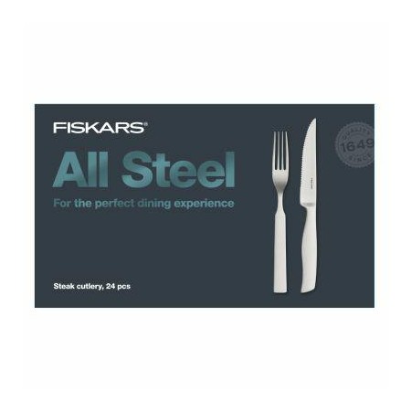 FISKARS ZESTAW SZTUĆCÓW DO STEKÓW 24 szt. ALL STEEL