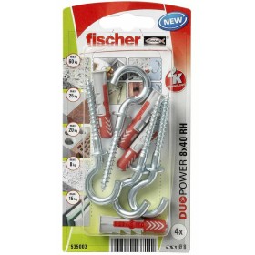 FISCHER KOŁEK DUOPOWER  8x40 Z HAKIEM OKRĄGŁYM /4szt.
