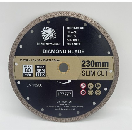 TARCZA DIAMENTOWA 230mm SLIM CUT  INDIAN PROFESSIONAL