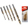 MAKITA ZESTAW WIERTEŁ DO METALU HSS-TIN 1/4" HEX  /5szt.