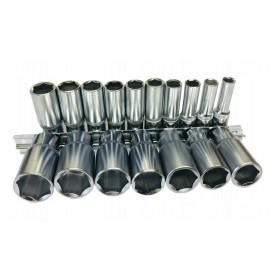 HONITON NASADKI  17cz. 3/8" 8-24mm DŁUGIE 2209