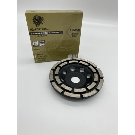 TARCZA DIAMENTOWA SZLIFIERSKA 125mm DOUBLE ROW INDIAN PROFESSIONAL