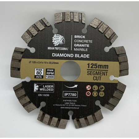 TARCZA DIAMENTOWA 125mm SEGMENT TURBO CUT  INDIAN PROFESSIONAL