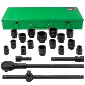 ROCKFORCE ZESTAW KLUCZY UDAROWYCH 21el. 3/4" 12KĄT.  17-50mm