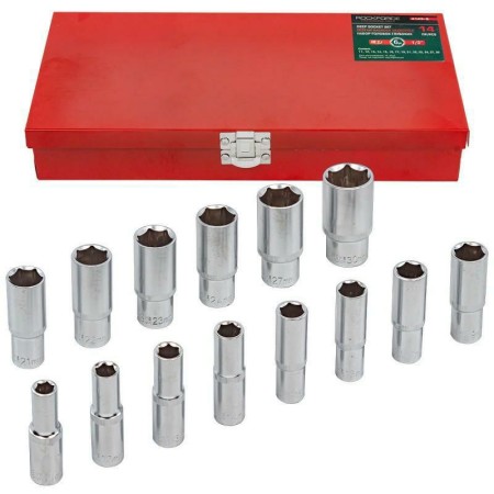 ROCKFORCE NASADKI DŁUGIE  6-KĄT. 14szt.1/2" 11-30mm