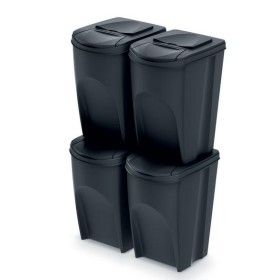 KEDEN KOSZ NA ŚMIECI SORTIBOX SET4- ANTRACYTOWY