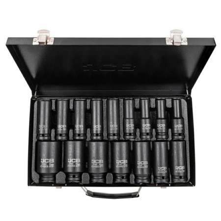 JCB NASADKI UDAROWE DŁUGIE kpl. 16el.1/2"  6-KĄT. (10-36mm)