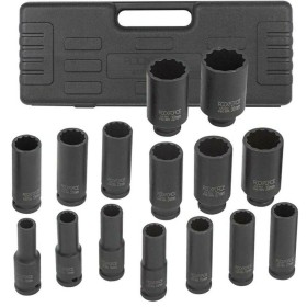 ROCKFORCE NASADKI UDAROWE DŁUGIE 12-K 15szt. 1/2" (10-36mm)  /WALIZKA