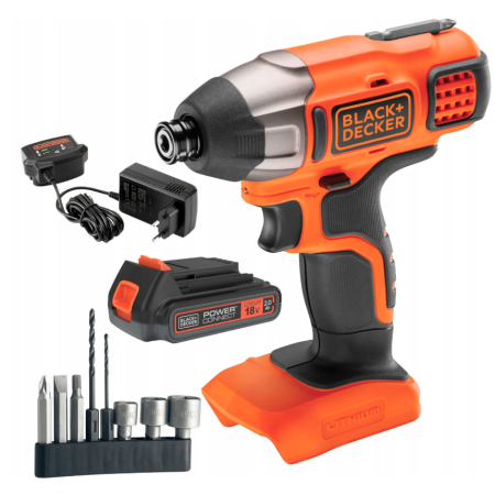 BLACK+DECKER ZAKRĘTARKA UDAR. 18V BDCIM18D1A 115Nm 1x2,0Ah
