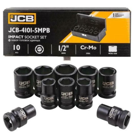JCB NASADKI UDAROWE kpl. 10el.1/2"  6-KĄT. (10-24mm)