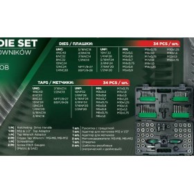 ROCKFORCE GWINTOWNIKI+NARZYNKI kpl. 76cz. M3-M12