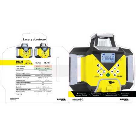 NIVEL SYSTEM NIWELATOR LASEROWY NL720G DIGITAL