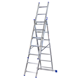 KASTOM DRABINA ALUMINIOWA  3x 10 STOPNI 150KG VHR