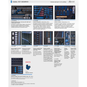 KING TONY WÓZEK WARSZTATOWY  7 SZUFLAD 368 CZERWONY
