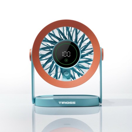 Tiross Wentylator Akumulatorowy Z Wyświetlaczem Led
