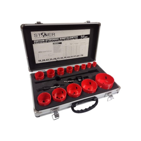 Otwornica Bi-Metal 17Szt /Stoner Walizka Aluminiowa