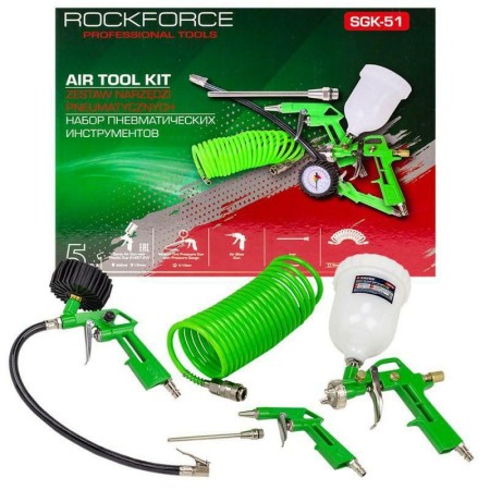Rockforce Zestaw Narzędzi Pneumatycznych 5 Elem.
