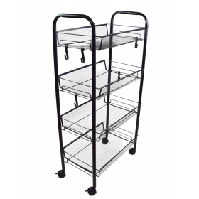 Regał Stolik Na Kółkach, 4 Półki, 83X25X44,5Cm