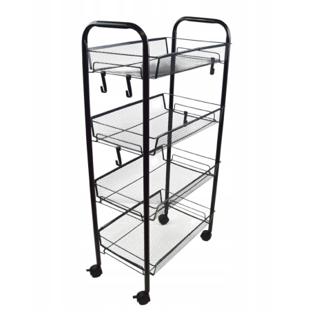 Regał Stolik Na Kółkach, 4 Półki, 83X25X44,5Cm