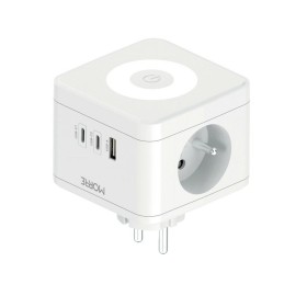 Morre Rozgałęziacz Kostkowy 2G,Usb,2Xusb-C +Lampka