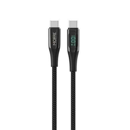 Morre Kabel Do Ładowarki Usb-C 100W 1,5M Z Wyświetlaczem Led