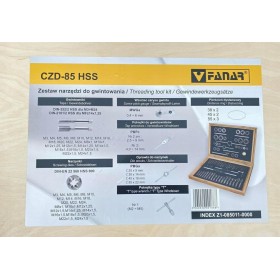 FANAR ZESTAW NARZĘDZI DO GWINTOWANIA CZD-85