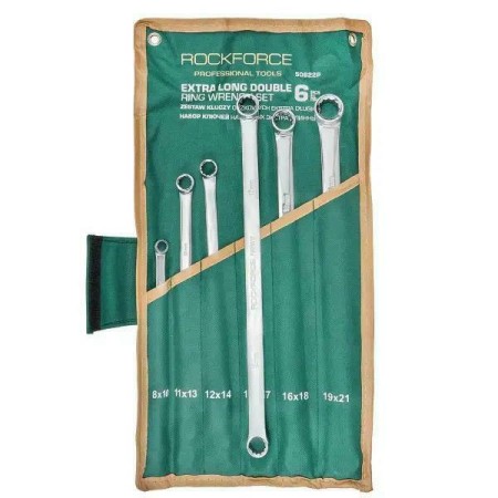 Rockforce Klucz Oczkowy Długi Kpl. 6El. (8-21Mm) /Etui