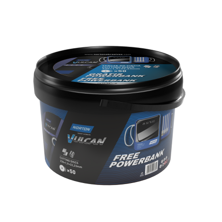 Norton Tarcza.vulcan 230 X 1,9 Wiaderko 50/Szt. A46S Do Metalu+Powerbank Gratis
