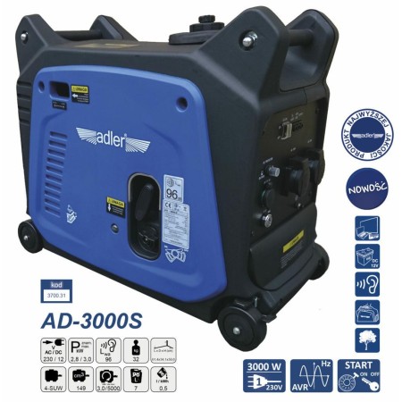 ADLER GENERATOR PRĄDOTWÓRCZY 3KW AD3000S INWENTOROWY ROZRUSZNIK ELEKTRYCZNY 3 KW AD3000S
