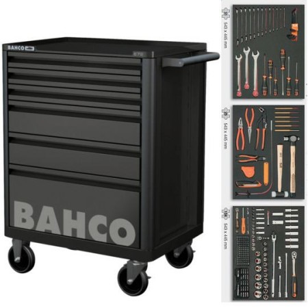 BAHCO WÓZEK NARZĘDZIOWY 6 SZUFLADOWY 214el. CZARNY /1472K6BKFF7SD