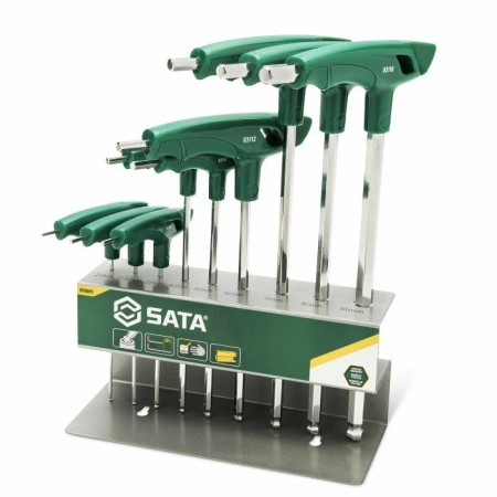 Sata Zestaw 9Szt. Imbusów  Typu "T" Z Kulą  Na Stojaku