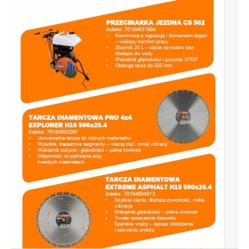 Norton.przecinarka Jezdna Cs 502 13Km (9,6 Kw) 500Mm + 2Xtarcza