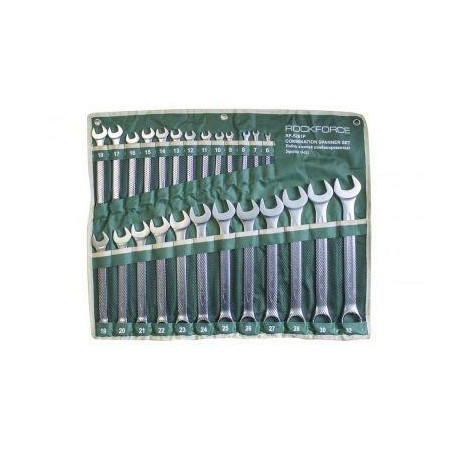 Rockforce Klucz Płasko-Oczkowy Kpl.25El. (6-32Mm)