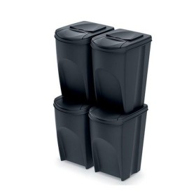 Keden Kosz Na Śmieci Sortibox 35L Set 4 - Czarny Recykling