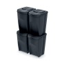 Keden Kosz Na Śmieci Sortibox 35L Set 4 - Czarny Recykling